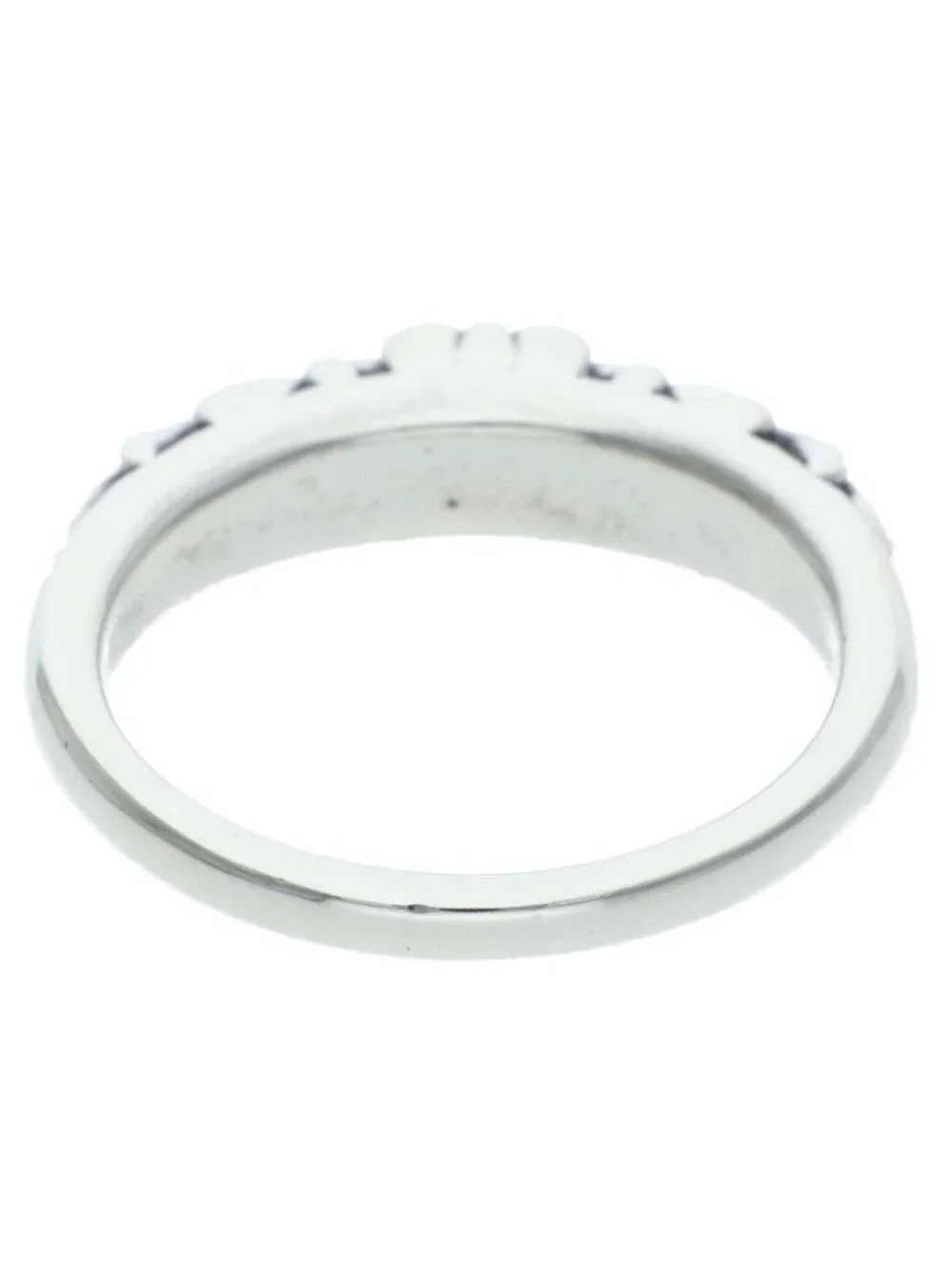 Chrome Hearts Baby Clsc P D Classic Floral Cross Pave Diamond Silver Ring